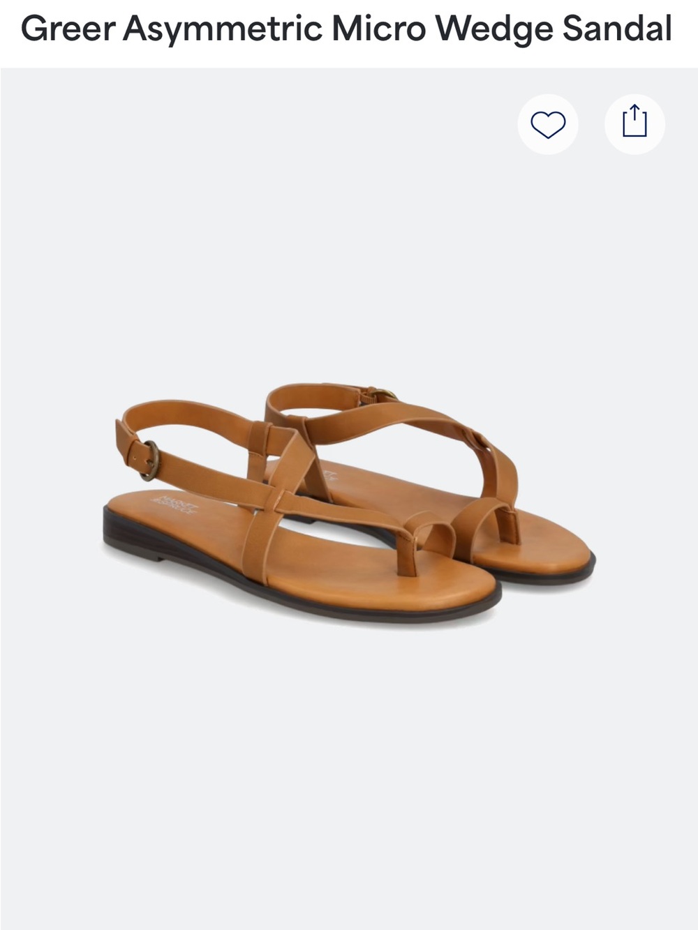 Market & Spruce Tan Strappy Asymmetric Toe-Loop Sandal